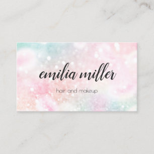 Pretty Pink Glitter Girly Glamorous Business Card