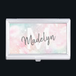 Pretty Pink Glitter Girly Glamorous Business Card Case<br><div class="desc">Easily personalize this pretty pink bokeh glitter pattern with your custom details.</div>