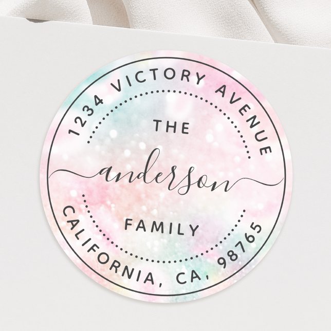 Pretty Pink Glitter Girly Glamorous Classic Round Sticker (Creator Uploaded)