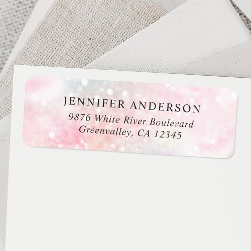 Pretty Pink Glitter Girly Glamorous Label