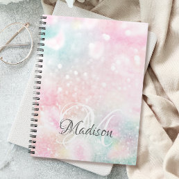 Pretty Pink Glitter Girly Glamorous Notebook