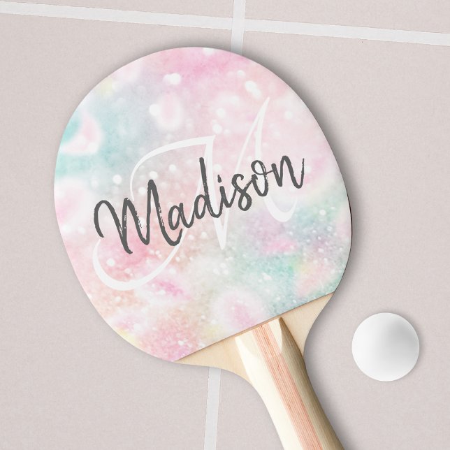 Pretty Pink Glitter Girly Glamorous Ping Pong Paddle (Creator Uploaded)