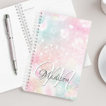 Pretty Pink Glitter Girly Glamorous Planner<br><div class="desc">Easily personalize this pretty pink bokeh glitter pattern with your custom details.</div>