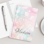 Pretty Pink Glitter Girly Glamorous Planner<br><div class="desc">Easily personalize this pretty pink bokeh glitter pattern with your custom details.</div>