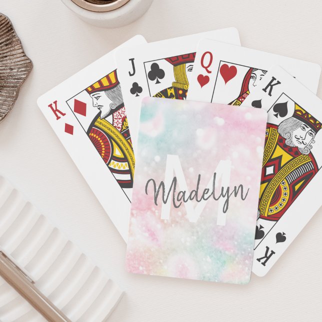 Pretty Pink Glitter Girly Glamorous Poker Cards (Creator Uploaded)