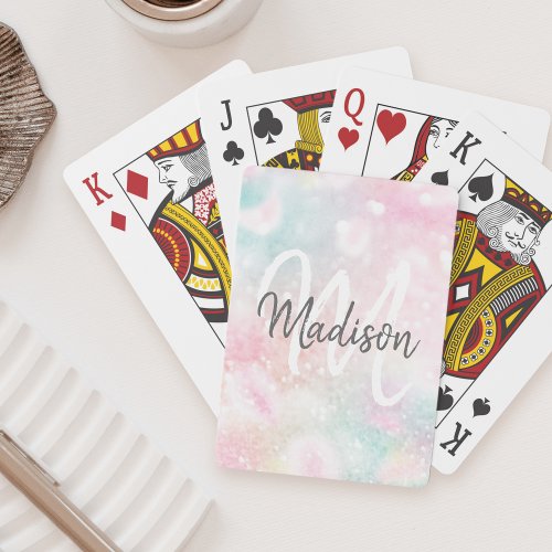 Pretty Pink Glitter Girly Glamorous Poker Cards