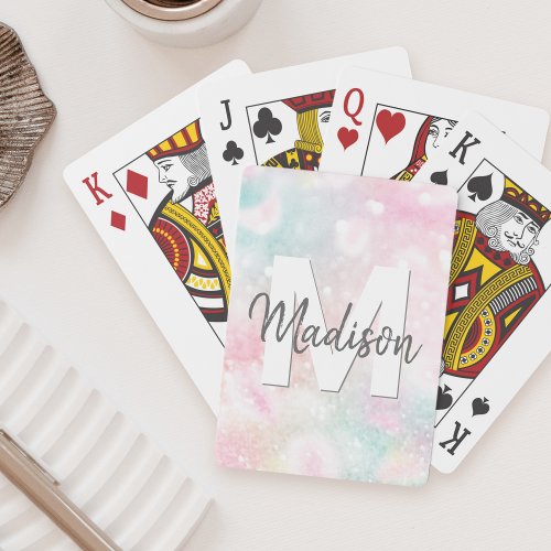 Pretty Pink Glitter Girly Glamorous Poker Cards