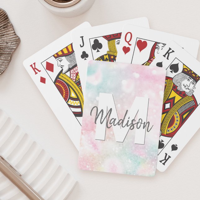 Pretty Pink Glitter Girly Glamorous Poker Cards (Creator Uploaded)