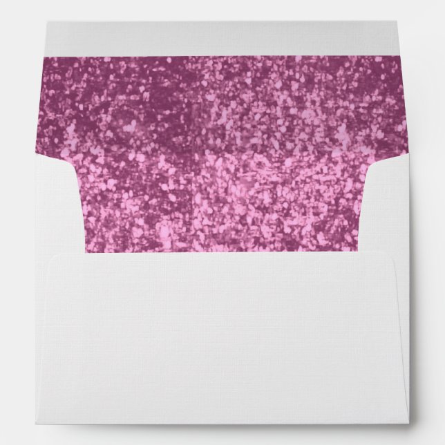 Pretty Pink Glitter Lined Envelope (Back (Bottom))