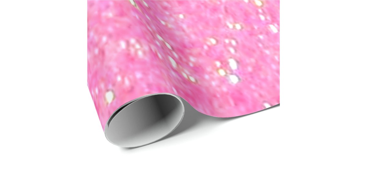 Pink glitter wrapping paper