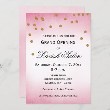 Pretty Pink Grand Opening Party Invitation