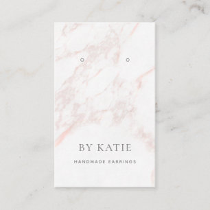 Pretty Pink Gray Marble Earring Display Card