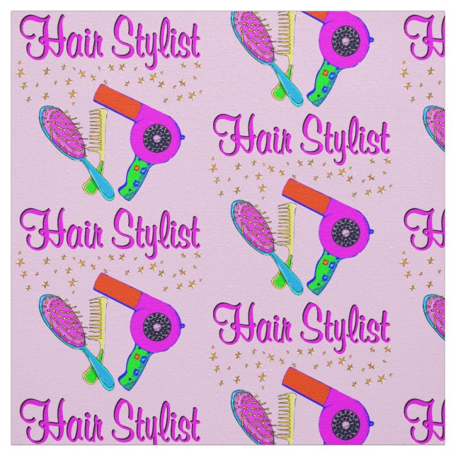 PRETTY PINK HAIR STYLIST FABRIC (Swatch)