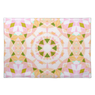 Pretty Pink Happy Green Summer Star Dopamine Decor Cloth Placemat