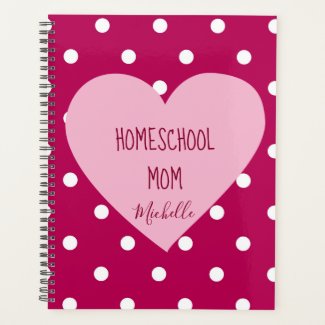 Pretty Pink Heart and Polka Dots Homeschool Mom