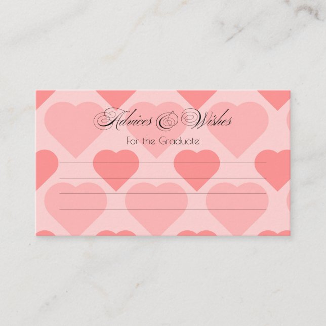 Pretty Pink heart Enclosure Card (Front)