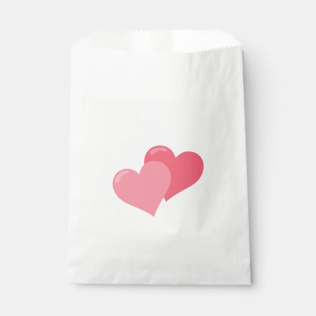 Pretty Pink Hearts Favor Bag (Front)