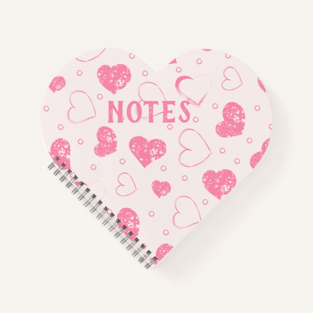 Pretty Pink Hearts Notebook (Front)