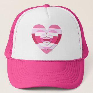 Pretty Pink Hearts on a Pink Cap