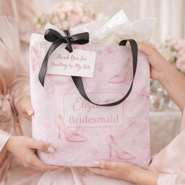 Pretty Pink High Heel Bridesmaid  Tote Bag (Creator Uploaded)