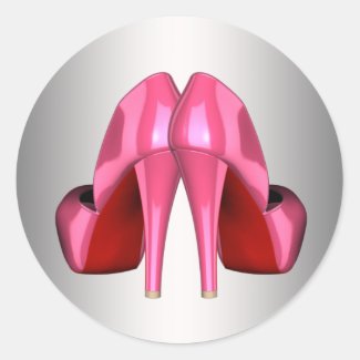 High Heel Shoes Pink Leopard Birthday Party Card | Zazzle