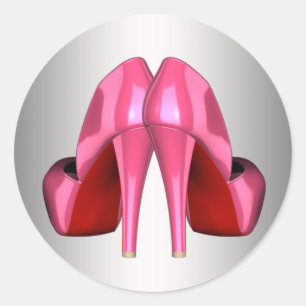 Pretty Pink High Heel Shoe Stickers