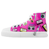 Pretty Pink Hip 80s trend High-Top Sneakers | Zazzle