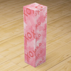 Pretty Pink Hugs and Kisses XOXO Valentine'sDay Wine Box