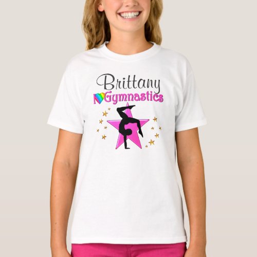 PRETTY PINK I LOVE GYMNASTICS T SHIRT