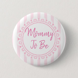 Pretty Pink Its a Girl Mom To Be Lacey Baby Shower Button