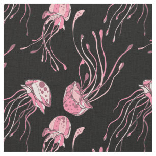 Pretty Pink Jellyfish Fabric
