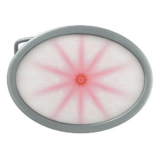 Pretty Pink Kaleidoscope Pattern Belt Buckle
