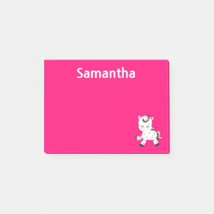 Pretty pink kawaii pony post-it notes