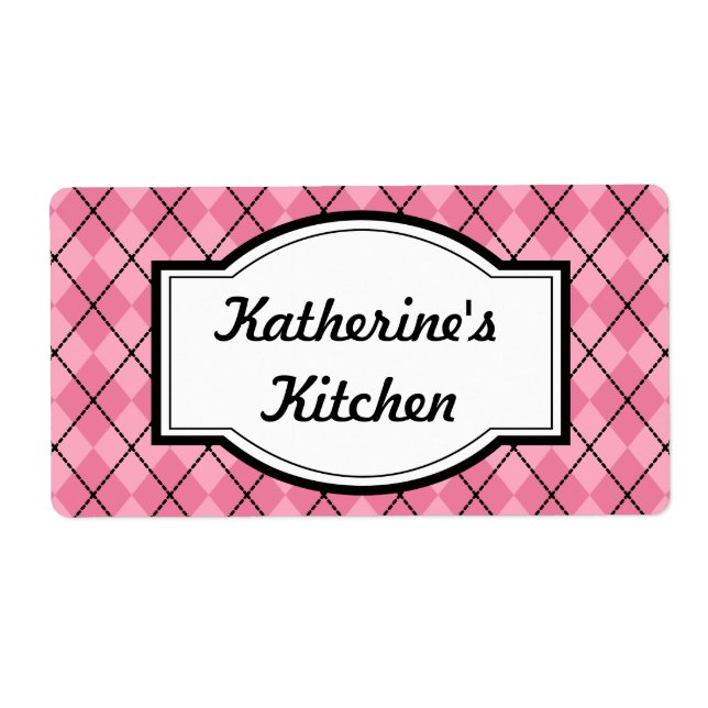 Pretty Pink Kitchen Labels (Front)