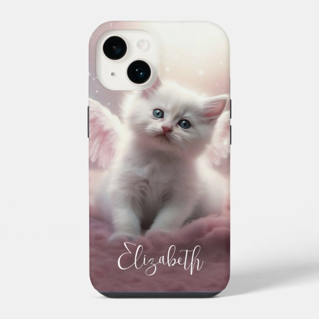 Pretty Pink Kitten Iphone Case (Back)