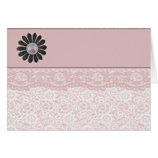 Pretty Pink Lace Cards (Front Horizontal)
