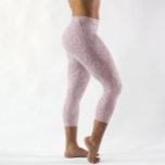 Pretty Pink Lace Look Delicate Capri Leggings<br><div class="desc">This design may be personalized by choosing the customize option to add text or make other changes. If this product has the option to transfer the design to another item, please make sure to adjust the design to fit if needed. Contact me at colorflowcreations@gmail.com if you wish to have this...</div>