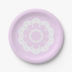 Pretty pink lacy doily paper plates