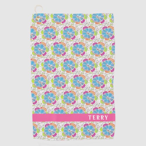 Pretty Pink Ladies Personalized Golf Towel