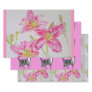 Pretty Pink Lily Flower Floral Lilies Watercolor Wrapping Paper Sheets