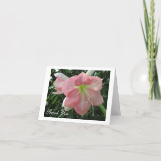 Pretty Pink Lily Thank You Card