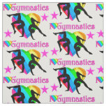PRETTY PINK LOVE HEART GYMNASTICS FABRIC