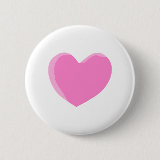 Pretty Pink Love Heart. Pinback Button