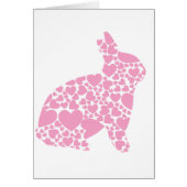 Pretty Pink love hearts bunny rabbit - add name (Front)