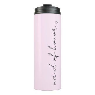 Pretty Pink Maid of Honor Calligraphy Bachelorette