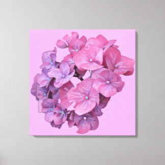 Pretty pink modern floral minimalist chic femme canvas print