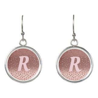 Pretty Pink Monogram Earrings
