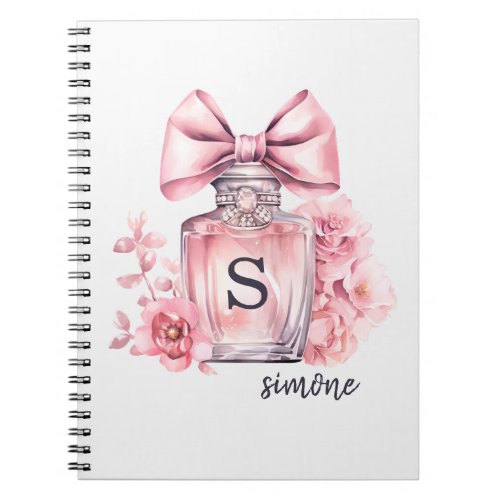 Pretty Pink Monogram Notebook