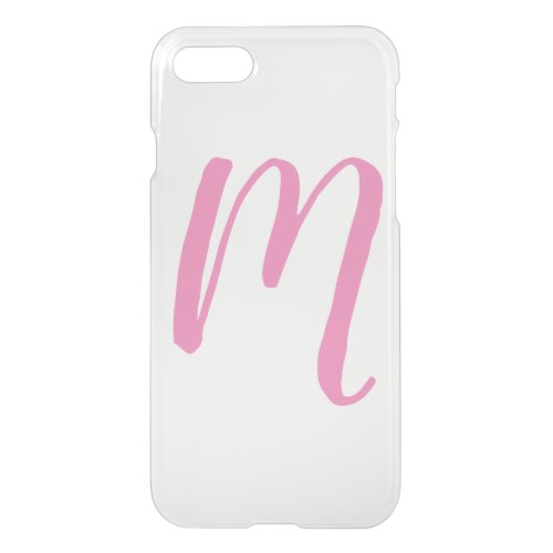 Pretty Pink Monogram iPhone SE87 Case