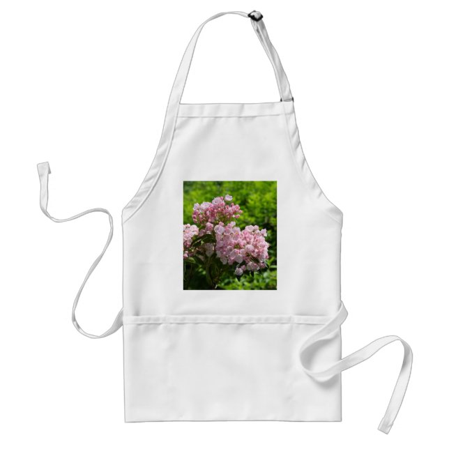 Pretty Pink Mountain Laurel Flowers Adult Apron (Front)